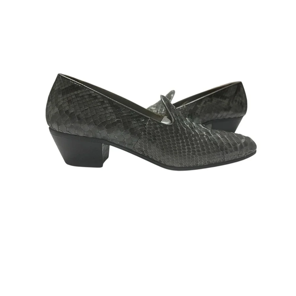 Frank Dotti Python Loafers US 7 D Handmade Italy Exotic‎ Snakeskin Men Shoes